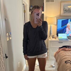 Tangerine Charcoal Long Sleeve Top